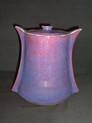 Purple red glaze fresh water jar for tea ceremony